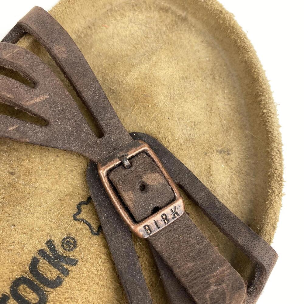 Birkenstock Sandals Women Bali Birkies Brown Habana Oiled Leather 37 240 L6 EUC - Picture 11 of 12
